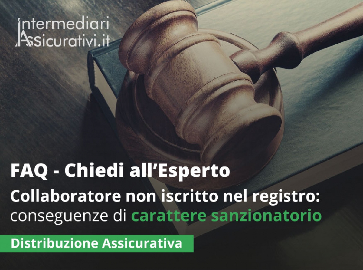 Nel caso in cui un collaboratore non sia iscritto nel registro, quali sono le conseguenze di carattere sanzionatorio?